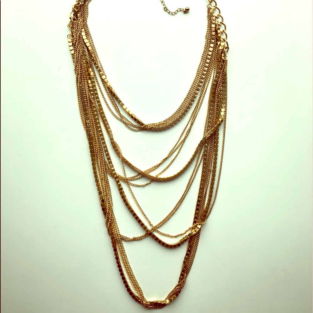 Layered gold necklace